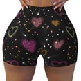 thumbnail image 2 of Picia Heart and Stars Printed Workout Shorts for Women Seamless Scrunch Butt Lifting High Waisted Yoga Gym Booty Running Moisture-wicking Short Pants-, 2 of 9