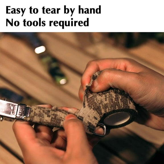 QHUDLV Camo Hunting Tape - Reusable with Improved Concealment Grip and