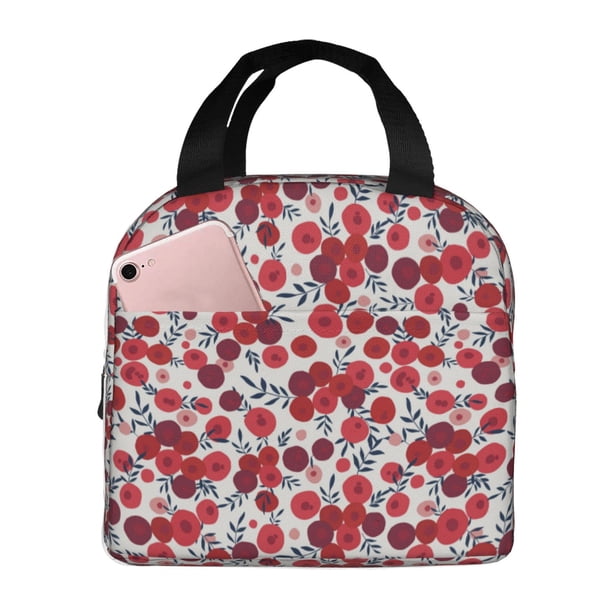 Easygdp Red Hawthorn Bolsa Térmica Premium - Tela Oxford Impermeable, Gran Capacidad, Bolsillo Frontal, Unisex para Trabajo, Escuela, Actividades al Aire Libre y Picnics