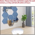 thumbnail image 7 of Hexagon Wall Decals, Mirror Wall Stickers,15 PCS Large Removable Acrylic Mirror Wall Stickers Non Glass Mirror 3D Wall Decor Plastic Mirror Tiles Self Adhesive Tiles for Home Living Room Bedroom D?cor, 7 of 7