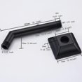 thumbnail image 4 of 6" Shower Arm Matte Black Shower Head Extension With Matching Escutcheon, Standard 1/2" Connection, 4 of 5