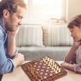 thumbnail image 4 of MesaSe 3 In 1 Folding Wooden International Chess Set Board Game Checkers Backgammon Toy  Gift, 4 of 8
