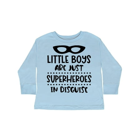 

Inktastic Little Boys are Just Superheroes in Disguise with Mask Gift Toddler Boy Girl Long Sleeve T-Shirt