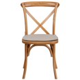 thumbnail image 3 of 2 Pk. HERCULES Series Oak Cross Back Chair with Cushion, 3 of 6