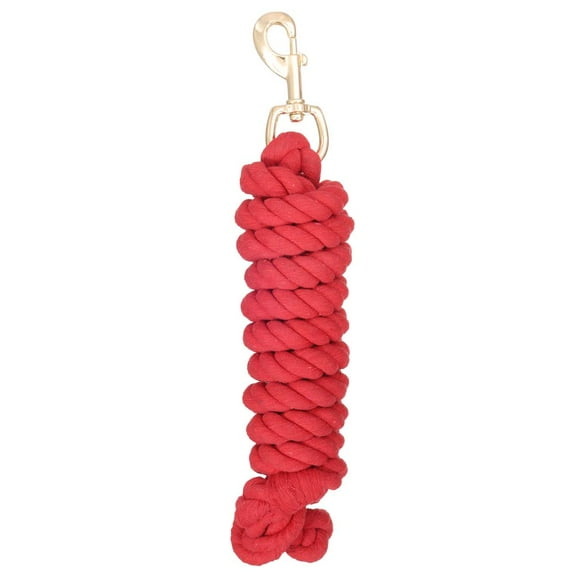 Tough 1 Braided Cotton Lead with Bolt Snap, Red, 8 1/2'