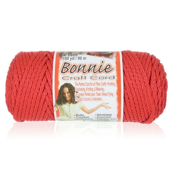 Craft County Bonnie Macrame Cord - 4mm - 100 yd Lengths - Various Colors