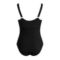 thumbnail image 5 of TTUHYWXI Women's One Piece Swimsuit Tummy Control Slimming Bathing Suit Cutout Tie Knot Swimwear (Black, XL), 5 of 6