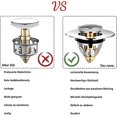 thumbnail image 5 of Tapón de lavabo universal MACHAO de acero inoxidable para fregadero 32 y 38 mm, 5 of 5
