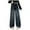 Dark Blue RVA3 girls wide leg jeans, variant on GXWEA Girls Jeans Girl Clothes Size 10-12 Girls Jeans Pants Wide Leg/Skinny Denim Pant High Waist Elastic Band Casual With Pockets Kids