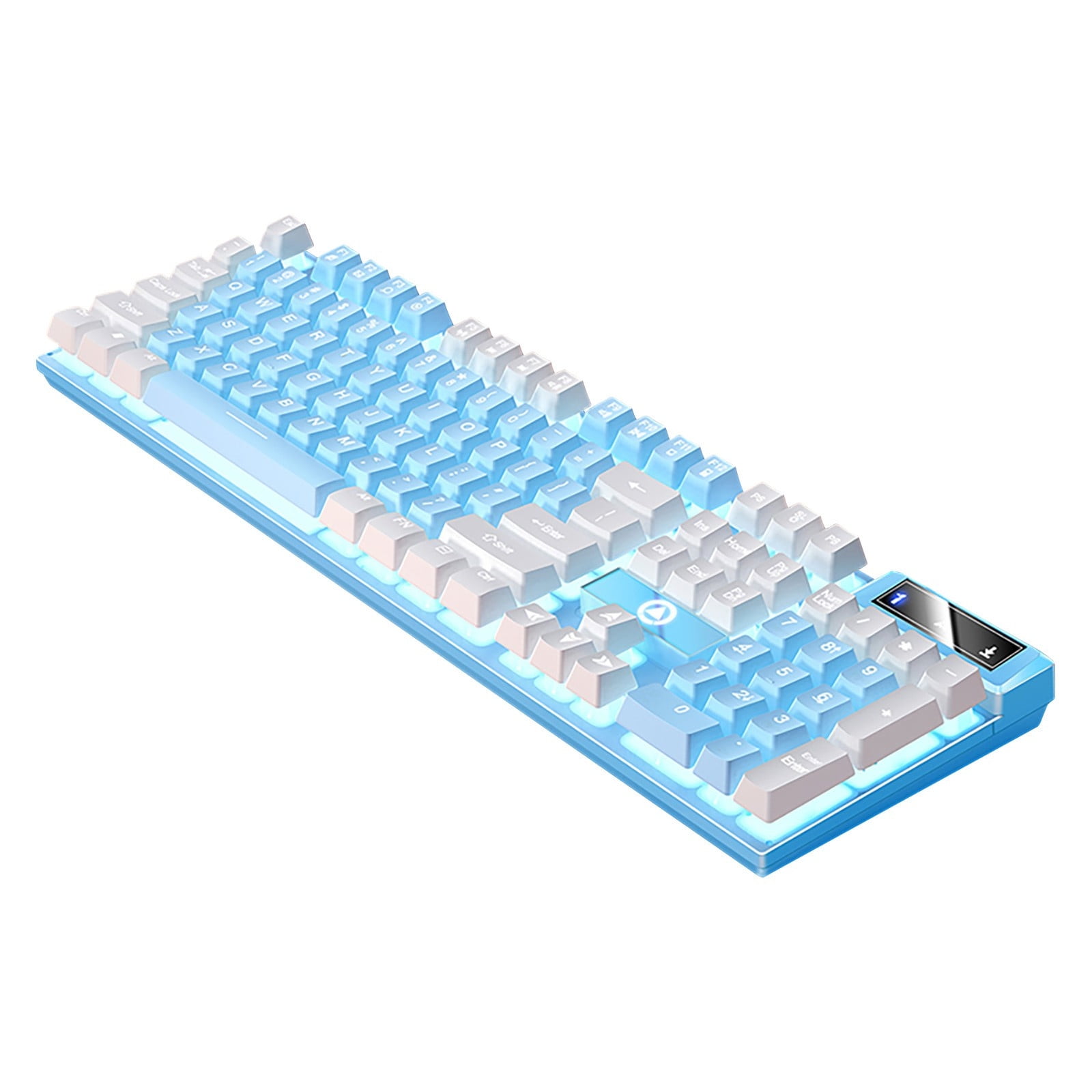 Wired RGB Gaming Keyboard, 17.1x5.1inch LED Computer Keyboards with 104 Keys Portable Keyboarsd for Windows Laptop PC, Computer Accessories(Blue)