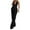 Black, variant on Summer Pants for Women Summer Casual Jumpsuit Sexy V Neck Pleated Wide Leg Long Pants Romper For Daily Wear Outing Work Party And Striped Leg Warmers Camping Women The Pretty Dress Junior White 2XL