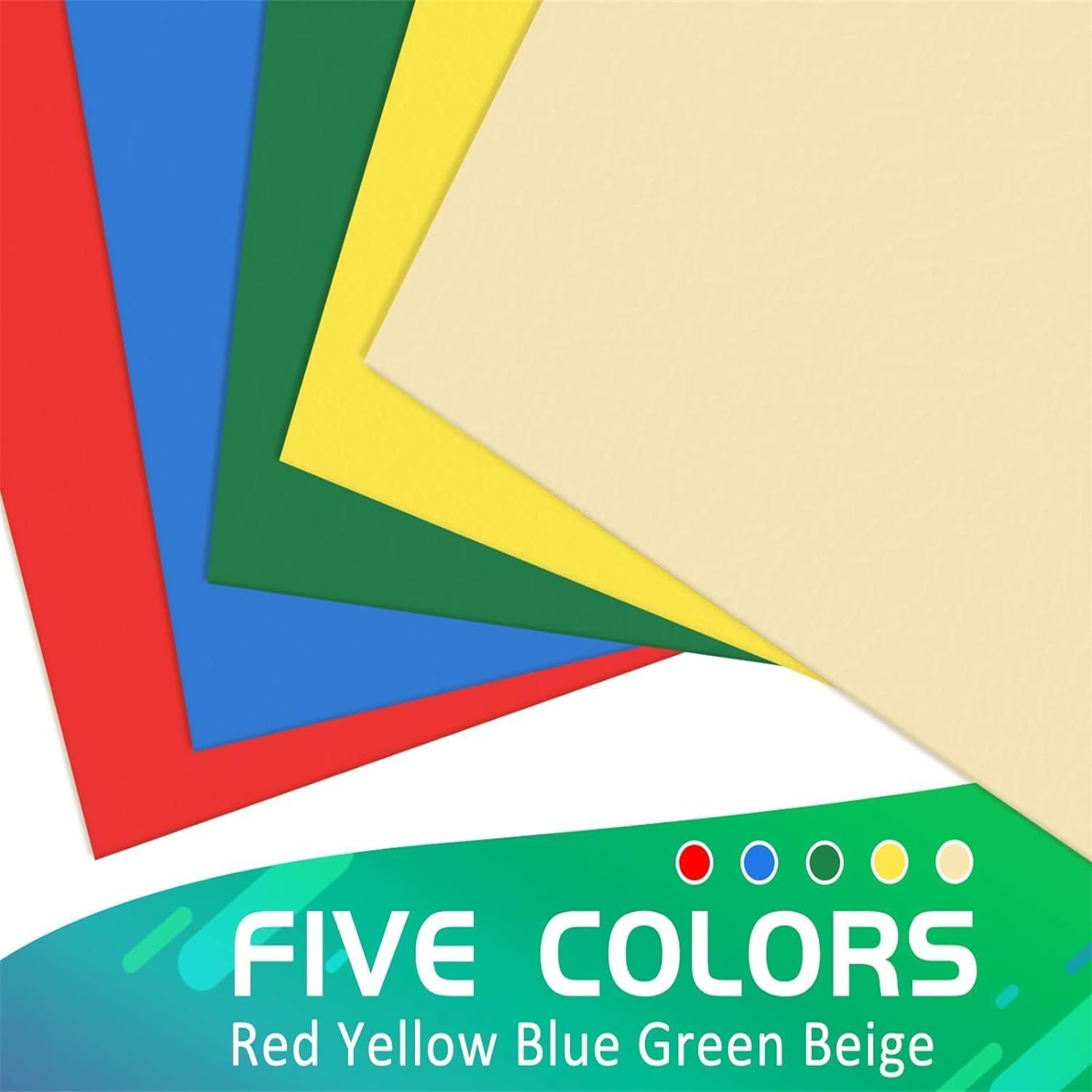 125 Pack 2 Pocket Folders with Business Card Slot, Letter Size Paper Folders Designed for Office and Classroom Use, Assorted 5 Colors