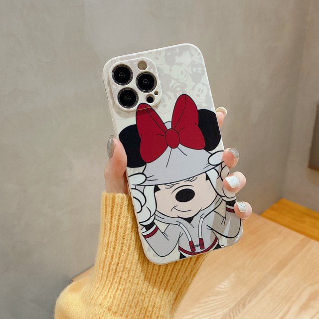 Listo Stock iPhone 13 12 11 Pro Max X XR XS SE2020 8 7 Plus Caso De Dibujos Animados Ratón Teléfono Suave Cubierta Protectora