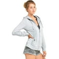 thumbnail image 3 of Sofra Ladies Thin Zip-Up Hoodie Jacket, 3 of 5