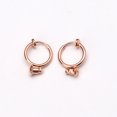 thumbnail image 5 of Huhudde 1Pair Gold Silver No Ear-hole DIY Clip On Circle Hoop Earring For Jewelry Making, 5 of 14