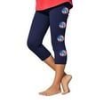 thumbnail image 2 of Juslio Girls Pants Kids Girls Fashion Print Summer Leisure Yoga Leggings Sports Cropped（Navy Capris， 10 Years）, 2 of 4