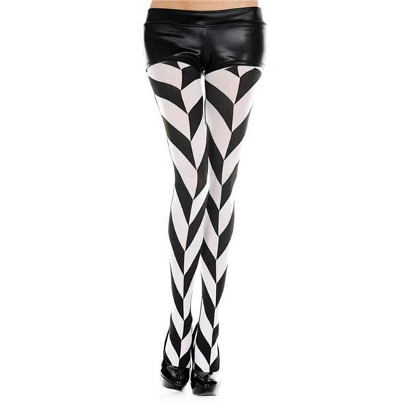 White Skeleton Skull Print Spandex Pantyhose