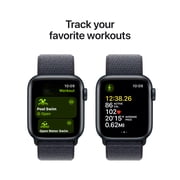 Restored Apple Watch SE (2nd Gen) [GPS + Cellular] Smartwatch with 40mm Midnight Aluminum Case with Ink Sport Loop. Fitness & Sleep Tracker, Crash Detection, Heart Rate Monitor