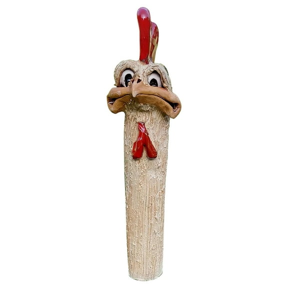 Funny Garden Hidden Chicken Statue Decoration,Funny Courtyard Ostrich Sculpture,Liven Up Your Garden Funny Long Neck Chicken Statue
