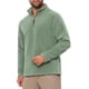 thumbnail image 4 of SUDADERA DE PULLOVER DE FLEECE DE MANGA LARGA CON MEDIA CREMALLERA Y CUELLO ALTO DE COLOR SÓLIDO PARA HOMBRE INSPIRE CHIC S GRIS VERDE, 4 of 6