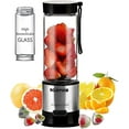 thumbnail image 1 of Smoothie blender portable smoothies for blenders Roseview Glass bottle personal blender cordless mini blenders for smoothies cup mixer blend juicer maker mélangeur USB rechargeable, 1 of 8