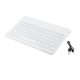 thumbnail image 1 of Teclado portátil universal inalámbrico multidispositivo Bluetooth 3 con teclas japonesas blanco, 1 of 9