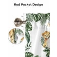 thumbnail image 7 of Curtain Valance for Windows,Elephant Tiger Giraffe Zebra Cartoon Animal Kitchen Valances Rod Pocket Short Curtains,Turtle Leaf Tropical Plant Window Treatment Panel for Bedroom Bathroom 54"x18", 7 of 7