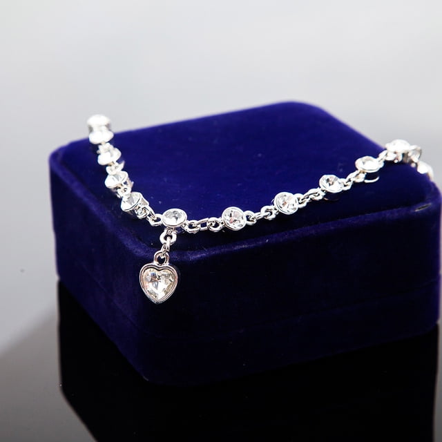Pulseras para mujer, regalos para mujer, pulsera de cristal, brazalete para San Valentín, boda, novia, joyería para mujer, pulsera para mujer