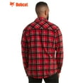 thumbnail image 4 of Bobcat Men's Flannel Shirt - Micro Polar Woven Long Sleeve Button Down Shirts for Men (Sizes: S-XL), 4 of 7