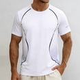 thumbnail image 2 of Men's Ultra Soft Bamboo Viscose Short Sleeve T-Shirt Cooling Comfy Lightweight Casual Sleep Lounge Shirt Big and Tall Size M-5XL White, 2 of 9