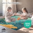 thumbnail image 4 of ODIKA 4'x6' Machine Washable Non-Slip Area Rug, Artistic Octopus and Coral Reef for Lovers High Traffic Rug, Blue, 38653, 4 of 7