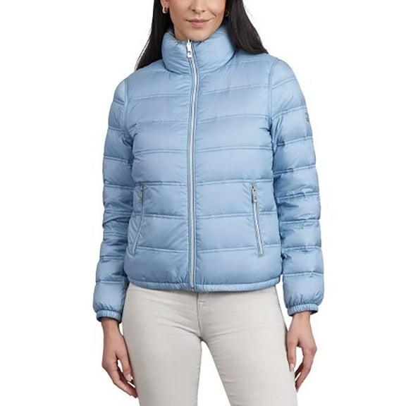 Michael Kors Women's Reversible Packable Down Jacket (LTChambray, S)