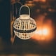 thumbnail image 3 of Linterna vintage,Pantalla de lámpara de farol de bambú tejida a mano rústica,Pantalla de lámpara con asa Vintage Lantern Home,Lámpara romántica al aire libre Jaula Linterna de Estilo C, 3 of 7