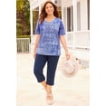 thumbnail image 3 of Catherines Women's Plus Size Suprema Elastic Waist Capri Pant (Petite Available), 3 of 5
