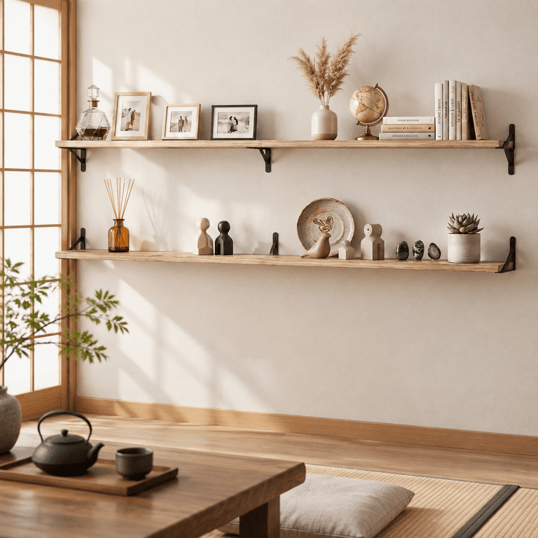 Light Carbonized Brown 35.4 inches Floating Wall Shelves Set of 4 ...