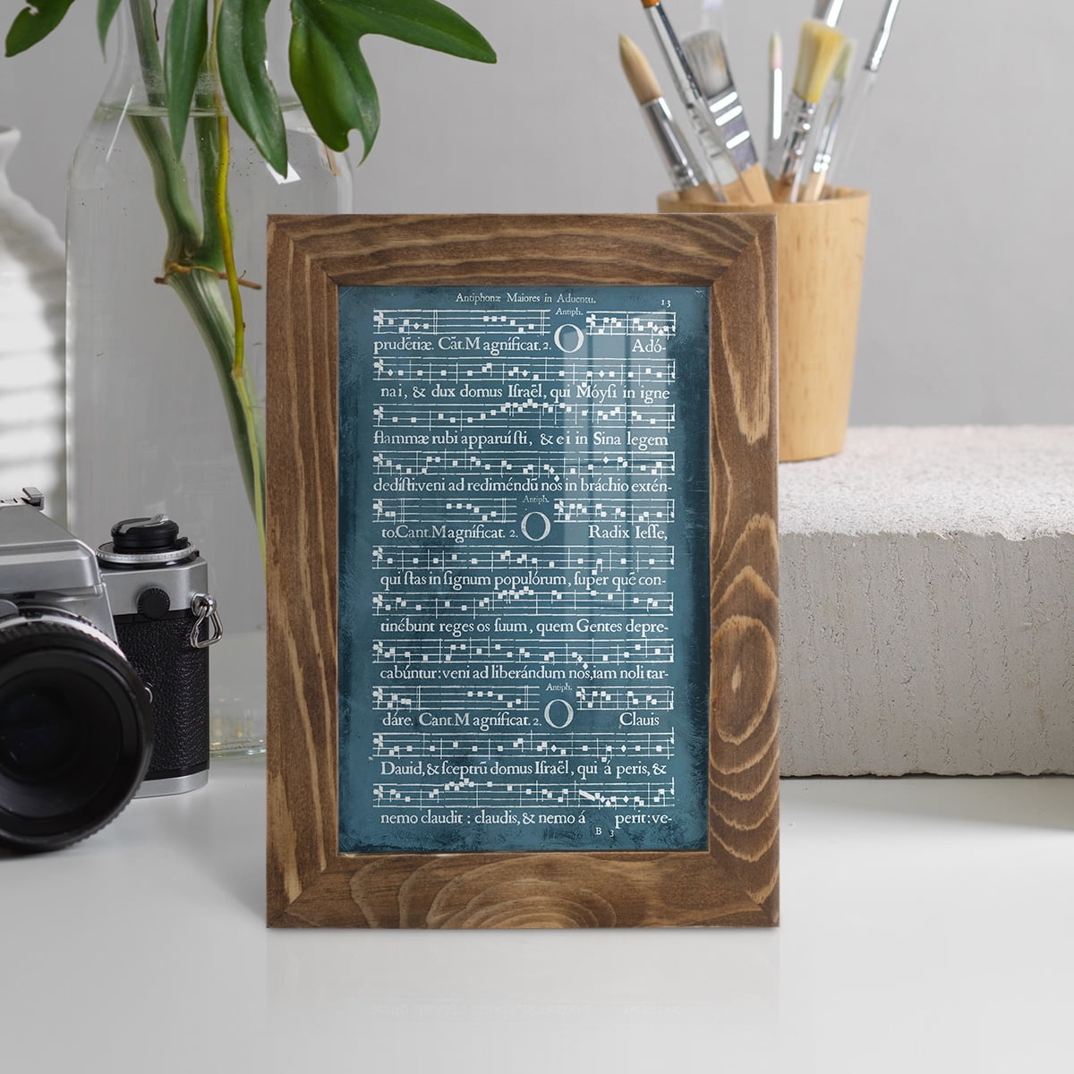 Graphic Songbook III - Framed Print w/glass - Walnut