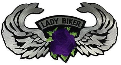 Ladies Biker Patches Lady Rider Script Cut Out Patch 