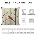 thumbnail image 6 of Nawypu  Throw Pillow Cover Birds in Birch Animal Trees Nature Red White Grey Square Pillow Case Cushion Cover for Home Car Decorative,Set of 2, 6 of 6