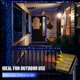 thumbnail image 2 of Guirnalda de luces solares JMEXSUSS, paquete de 2 unidades, 33 pies, 100 LED, azul y blanco, 2 of 7