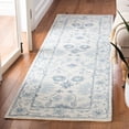 thumbnail image 2 of SAFAVIEH Micro-Loop Leon Medallion Runner Rug, Blue/Ivory, 2'3" x 8', 2 of 10