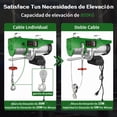 thumbnail image 2 of Polipasto Eléctrico SHAWTY, 400/800KG Capacidad De Carga, Modo De Cable Simple/Doble, Elevador Eléctrico 30M Con Mando a Distancia, Final De Carrera De Parada De Emergencia, Para Logística, Almacenes, 2 of 6