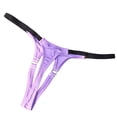 thumbnail image 4 of LNWUY Men's Open Hole Underwear G-String Thongs Panties for Men Ring Underpants Male T-back Ice Silk Lingerie Purple M, 4 of 5