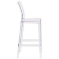 thumbnail image 3 of Ghost Barstool with Square Back in Transparent Crystal, 3 of 9