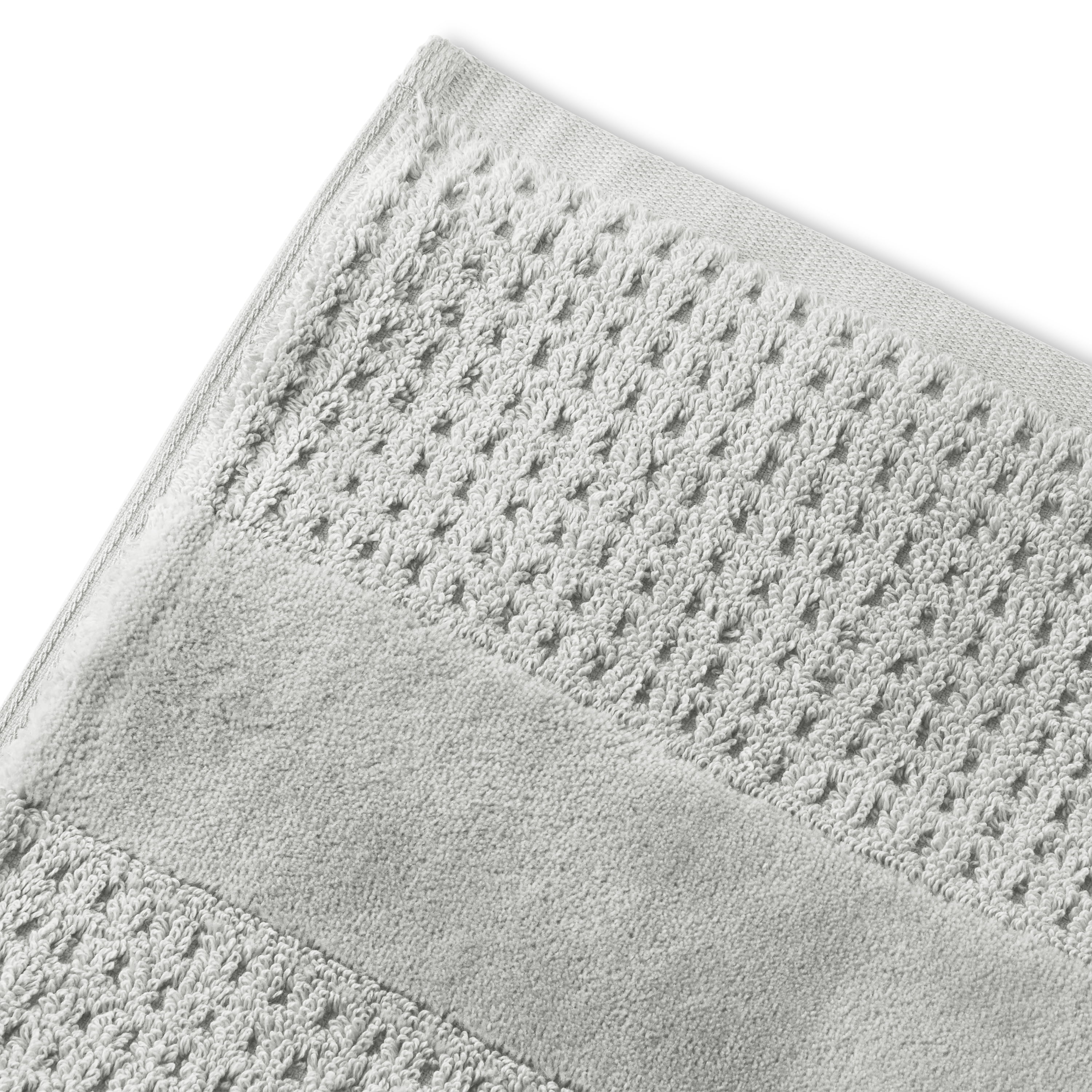 Hotel Style Turkish Cotton Bath Towel Collection Textured Silver Bath Towel