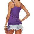 thumbnail image 3 of Summer Spaghetti Strap Women Solid Color Casual Tank Tops Sleeveless Lace-up Tops Camisole, 3 of 6
