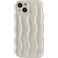 thumbnail image 1 of ORUYROP Designed for iPhone 13 Pro Max Case,Water Ripple Pattern Curly Wave Frame Soft Cute Phone Cover for Men Women Girls, Milky White, 1 of 7