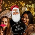 thumbnail image 1 of Full Over Head Latex Santa Realistic Accessory with White Beard and Festive Red Hat, 1 of 5