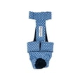 thumbnail image 1 of Barkertime White Polka Dot on Baby Blue Escape-Proof Washable Dog Diaper Overall - Made in USA, 1 of 11