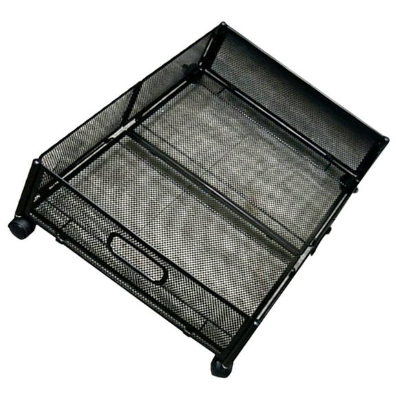 DEEPCRAFF Black Under Bed Storage Shelves 1 Set 23.6 x 15.7 x 6.22 Inches, Space-Saving Organizer for Sofa or Bed