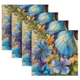 thumbnail image 5 of BZSMCE Satin Native Fab Cotton Dinner Napkin Blue Butterfly Printed Reusable, 5 of 8